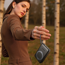 „Joyroom JR-PBM02“ išorinė baterija, 22,5 W, 10000 mAh, 3in1, magnetinė, indukcinė, suderinama su „MagSafe“ ir įmontuotu...