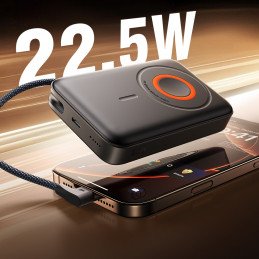 „Joyroom JR-PBM02“ išorinė baterija, 22,5 W, 10000 mAh, 3in1, magnetinė, indukcinė, suderinama su „MagSafe“ ir įmontuotu...