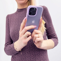 Kingxbar Plain Series dėklo dangtelis iPhone 13 silikoniniam dėklui violetinis