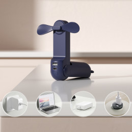 „Jisulife“ nešiojamasis ventiliatorius „Life8“ su mini nešiojamuoju USB ventiliatoriumi ir išorine baterija (2000 mAh) b...