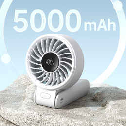 „Jisulife“ nešiojamasis ventiliatorius „Life7“ 5000mAh nešiojamasis USB ventiliatorius – pilkas