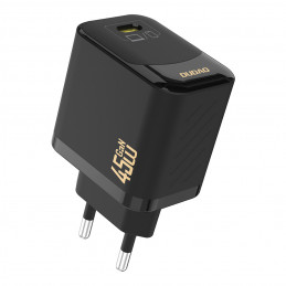 „Dudao A28C“ 45 W „GaN“ sieninis įkroviklis + USB-C laidas – juodas