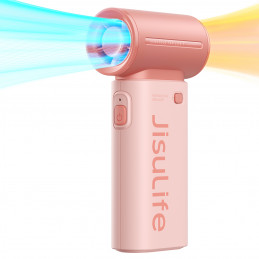 „Jisulife“ nešiojamas ventiliatorius „Life9“ 5000mAh nešiojamas mini pūstuvas su USB ventiliatoriumi – rožinis