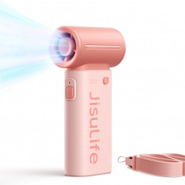 „Jisulife“ nešiojamas ventiliatorius „Life9“ 5000mAh nešiojamas mini pūstuvas su USB ventiliatoriumi – rožinis