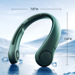 „Jisulife“ kaklo ventiliatorius „Life3“ nešiojamas USB kaklo ventiliatorius – žalias