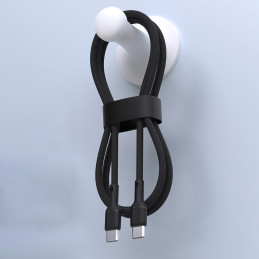 „Dudao L9C“ 65 W USB-C – USB-C 2 m laidas – juodas