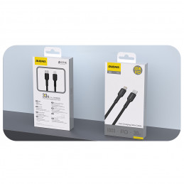 „Dudao L9X“ 30 W USB-C – „Lightning“ laidas, 2 m, juodas