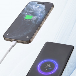 „Dudao L9X“ 30 W USB-C – „Lightning“ laidas, 2 m, baltas