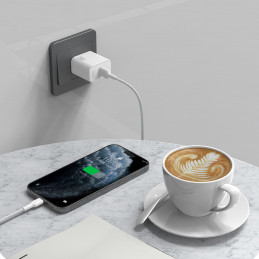 Dudao L9T 5A USB-A - USB-C kabelis 1 m - baltas