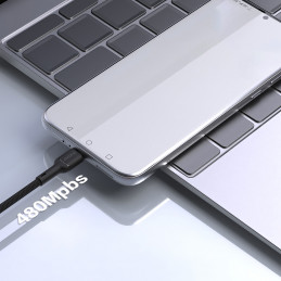 Dudao L9T 5A USB-A - USB-C kabelis 1 m - juodas