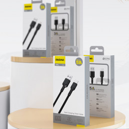 Dudao L9T 5A USB-A - USB-C kabelis 1 m - juodas