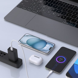 „Dudao L9C Max 240W PD USB-C“ – USB-C laidas 1,2 m – baltas