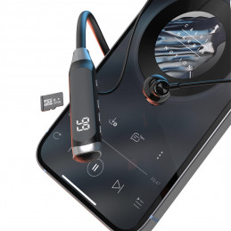 „Dudao U5 Max“ belaidės „Bluetooth“ ausinės su kaklo juosta – juodos