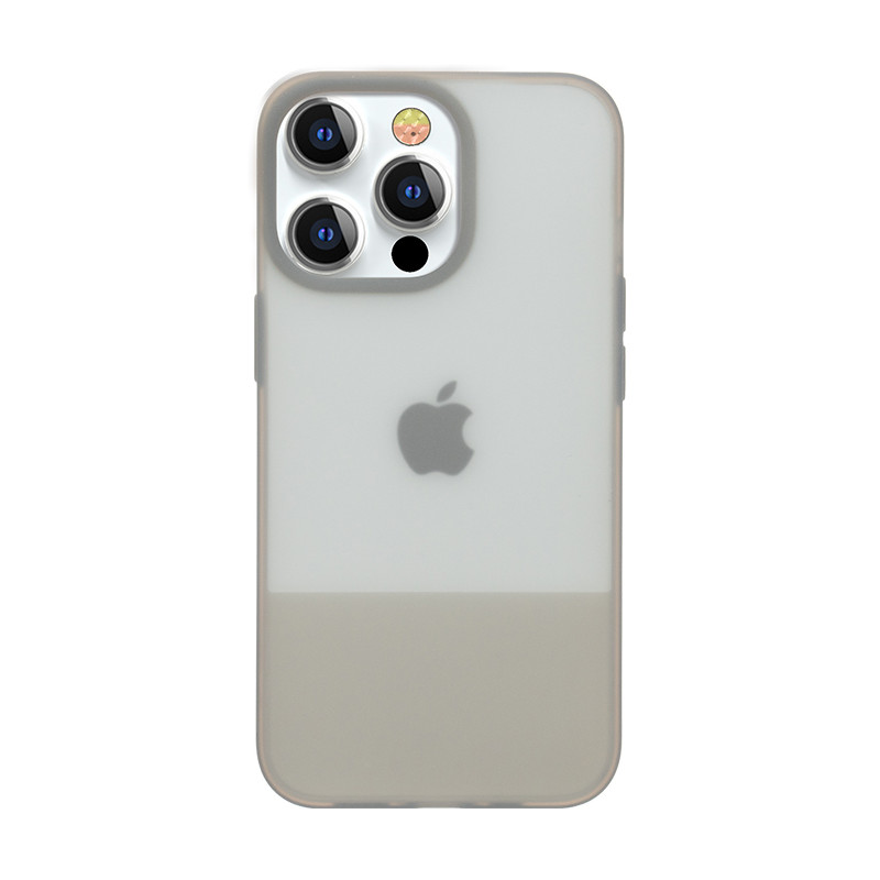 Kingxbar Plain Series dėklo dangtelis iPhone 13 Pro Max silikoninis dangtelis pilkas
