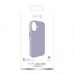 „Pure Icon Mag Pro“ skysto silikono dėklas, skirtas „iPhone 17“, suderinamas su „MagSafe“, su kameros apsauga ir aliumin...