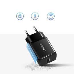 Ugreen USB įkroviklis 2.1A juodas (50459)