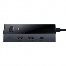 „Baseus PioneerJoy“ 8 viename USB-C šakotuvas, HDMI 4K@60Hz + HDMI 4K@30Hz + DisplayPort 8K@30Hz + VGA + 2 x USB-A 3.0 +...