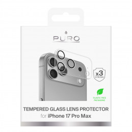 „Puro Camera Standard“ grūdintas stiklas, skirtas „iPhone 17 Pro Max“ kameros salai ir objektyvams