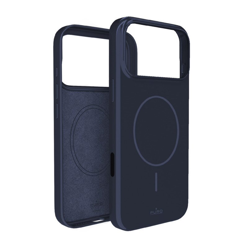 „Puro Pulse iPhone 17 Pro Max“ polikarbonato apsauginis dėklas – tamsiai mėlynas