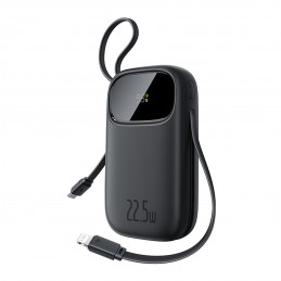 „Baseus EnerFill FC31“ 20000mAh 22,5W išorinė baterija su skaitmeniniu ekranu ir 2 integruotais laidais (USB-C + „Lightn...