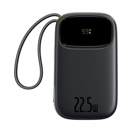 „Baseus EnerFill FC31“ 20000mAh 22,5W išorinė baterija su skaitmeniniu ekranu ir 2 integruotais laidais (USB-C + „Lightn...