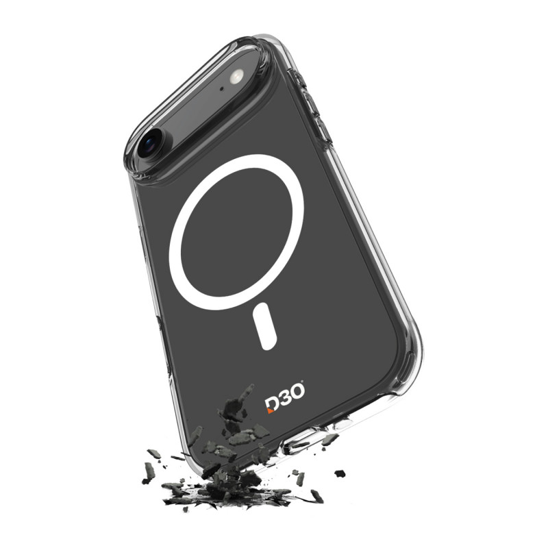 „Puro Impact Clear D3O TPU+PC MagSafe“ dėklas, suderinamas su „iPhone 17 Air“ – permatomas