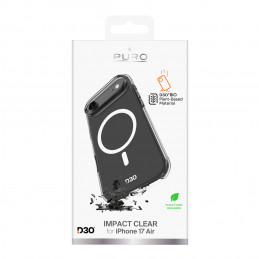 „Puro Impact Clear D3O TPU+PC MagSafe“ dėklas, suderinamas su „iPhone 17 Air“ – permatomas