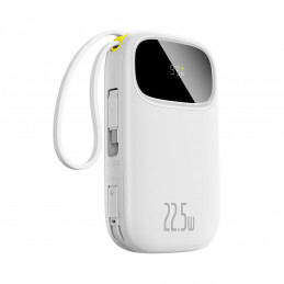 „Baseus EnerFill FC31“ 20000mAh 22,5W išorinė baterija su skaitmeniniu ekranu ir 2 integruotais laidais (USB-C + „Lightn...