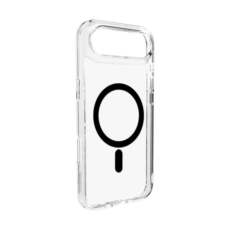 „Puro Lite Mag TPU+PC“ dėklas, suderinamas su „MagSafe“, skirtas „iPhone 17 Air“ – skaidrus su juodu žiedu