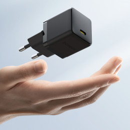 „Baseus Palm“ 20 W USB-C sieninis įkroviklis – juodas