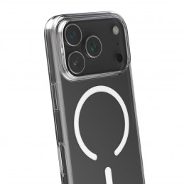 „Puro 0.3 MAG“ itin plonas TPU dėklas, suderinamas su „MagSafe“, skirtas „iPhone 17 Pro Max“ – permatomas