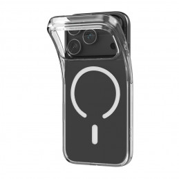 „Puro 0.3 MAG“ itin plonas TPU dėklas, suderinamas su „MagSafe“, skirtas „iPhone 17 Pro“ – permatomas