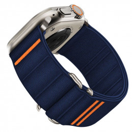 „Tech-Protect“ nailoninis slydimo dirželis „Apple Watch 44 / 45 / 46 / 49 mm“ – tamsiai mėlynas