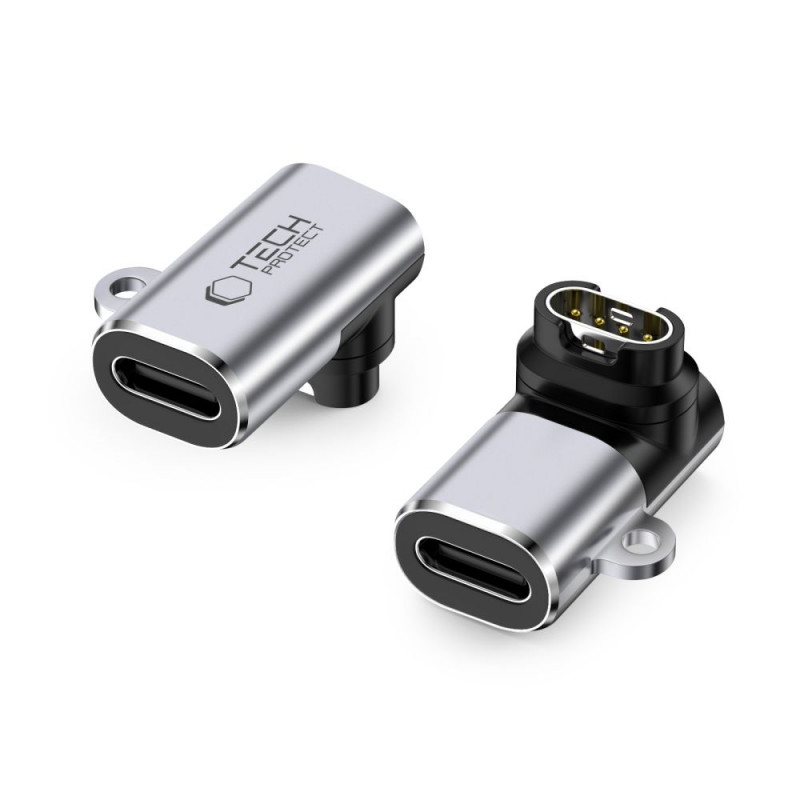 „Tech-Protect Ultraboost“ USB-C kampinis adapteris „Garmin“ laikrodžiui – pilkas
