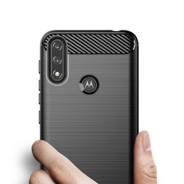 Carbon Case lankstus dangtelis Motorola Moto E7i Power black