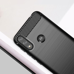 Carbon Case lankstus dangtelis Motorola Moto E7i Power black