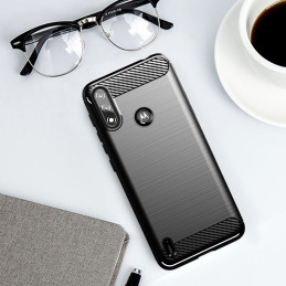 Carbon Case lankstus dangtelis Motorola Moto E7i Power black