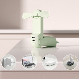 „Jisulife“ nešiojamasis ventiliatorius „Life8“ su mini nešiojamuoju USB ventiliatoriumi ir išorinės baterijos funkcija (...