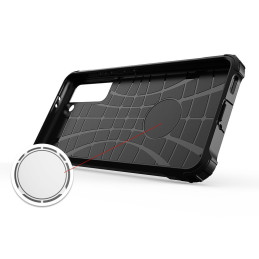 Hybrid Armor šarvuotas hibridinis dėklo dangtelis, skirtas Samsung Galaxy S22 Ultra juodas