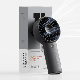 „Jisulife“ nešiojamasis ventiliatorius „Life4“, 3600 mAh, nešiojamas USB ventiliatorius – juodas