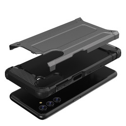 Hybrid Armor šarvuotas hibridinis dėklo dangtelis, skirtas Samsung Galaxy A13 5G juodas