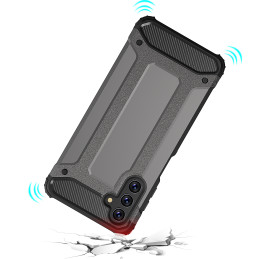 Hybrid Armor šarvuotas hibridinis dėklo dangtelis, skirtas Samsung Galaxy A13 5G juodas
