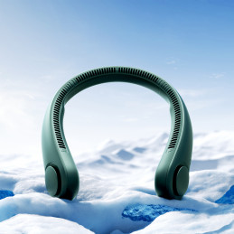 „Jisulife“ kaklo ventiliatorius „Life3“ nešiojamas USB kaklo ventiliatorius – žalias