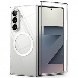 „Ringke Slim“ magnetinis „MagSafe“ dėklas, skirtas „Samsung Galaxy Z Fold 7“ – skaidrus