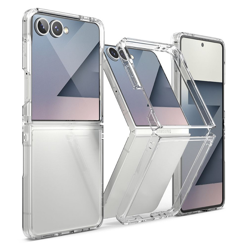 „Ringke Fusion“ dėklas, skirtas „Samsung Galaxy Z Flip 7“ – skaidrus.