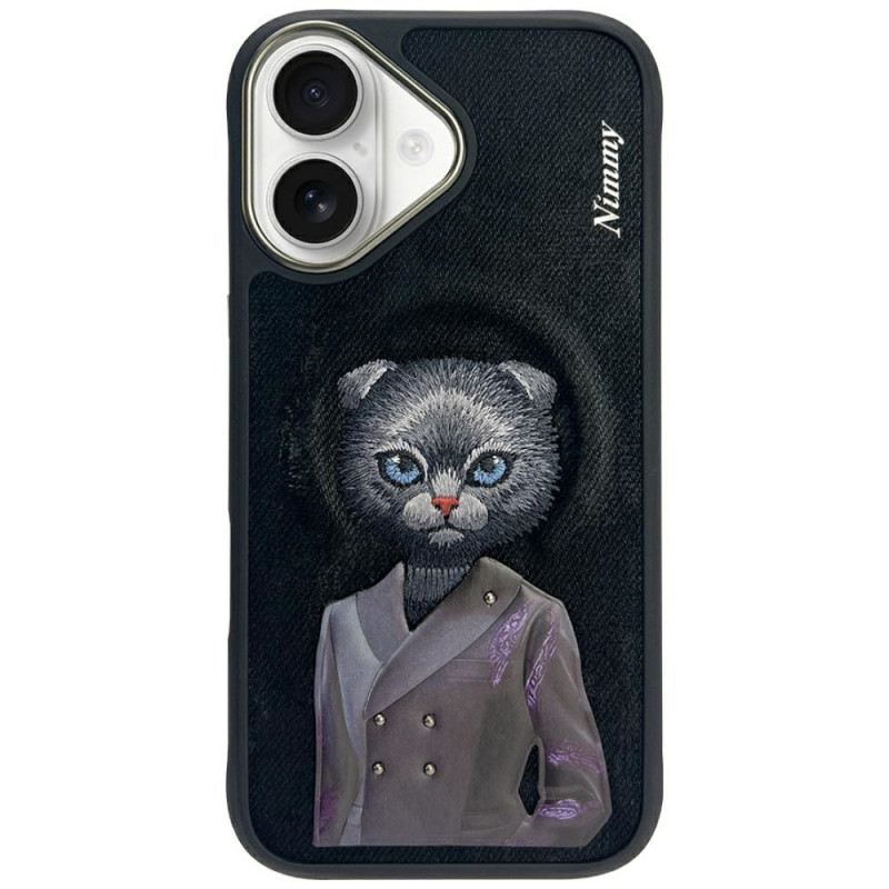 „Nimmy Magnetic“ madingas mielas augintinio formos „MagSafe“ dėklas, skirtas „iPhone 16“ – juodas
