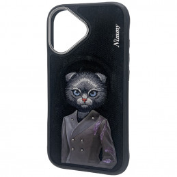 „Nimmy Magnetic“ madingas mielas augintinio formos „MagSafe“ dėklas, skirtas „iPhone 16“ – juodas