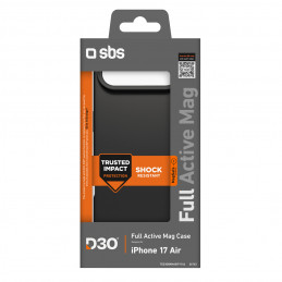 SBS visiškai aktyvus „Mag“ dėklas su D3O technologija, skirtas „iPhone 17 Air“ – juodas