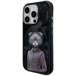 „Nimmy Magnetic“ madingas mielas augintinio formos „MagSafe“ dėklas, skirtas „iPhone 16 Pro Max“ – juodas
