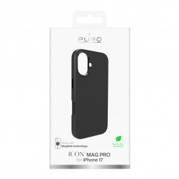 „Pure Icon Mag Pro“ skysto silikono dėklas, skirtas „iPhone 17“, suderinamas su „MagSafe“, su kameros apsauga ir aliumin...